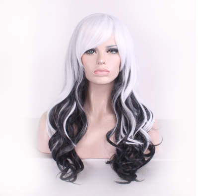 Big Wavy Curly Hair Multicolor Cosplay Wig