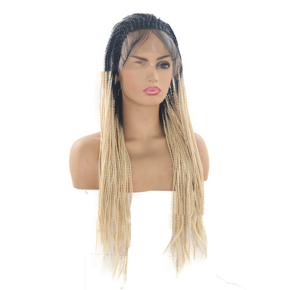 Wig Front Lace Chemical Fiber T Color Two-strand Braid Wig Set