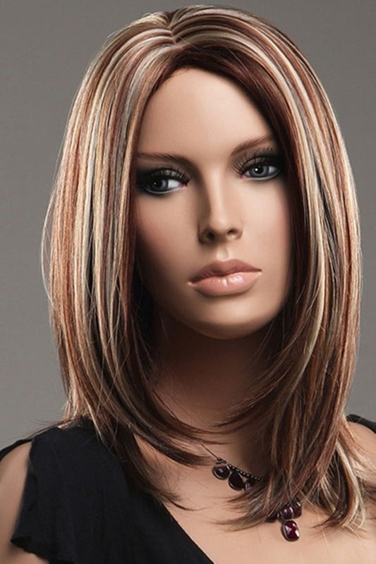 Wigs Are Divided Into Medium And Long Hair, Linen Brown Highlights And Mixed Colors