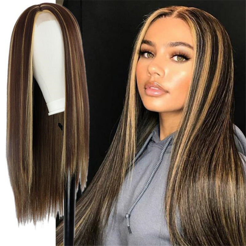 Fashion Chemical Fiber Mid-length Straight Hair