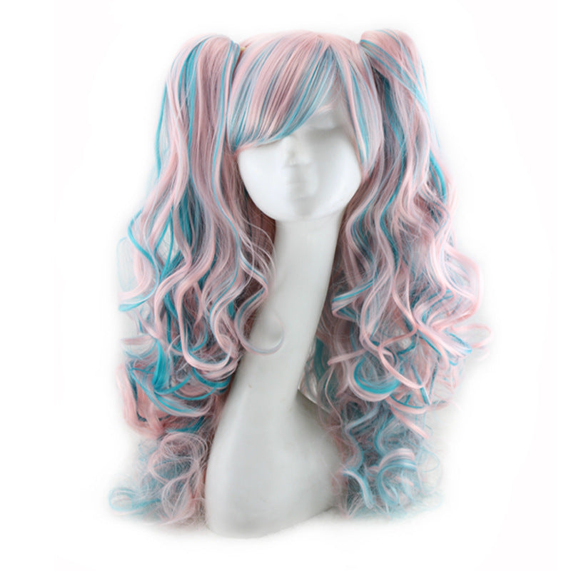 Colorful long curly wigs