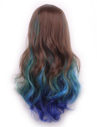 Big Wavy Curly Hair Multicolor Cosplay Wig