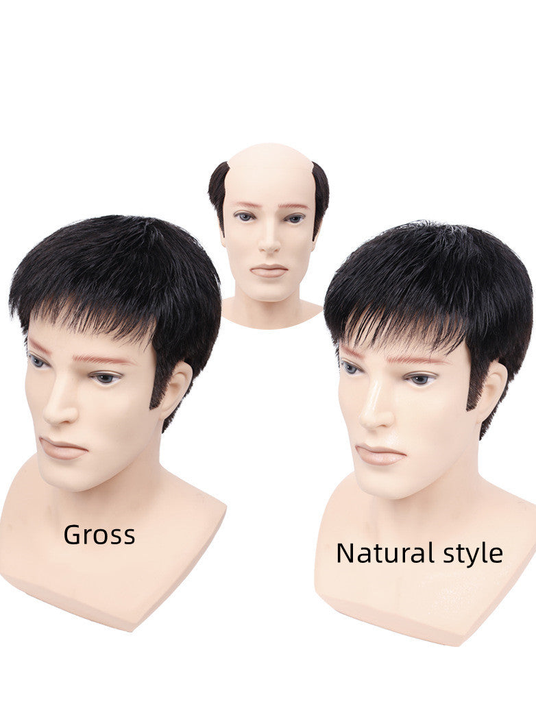 Men's Hair Replacement Forehead Bald Flip Cover