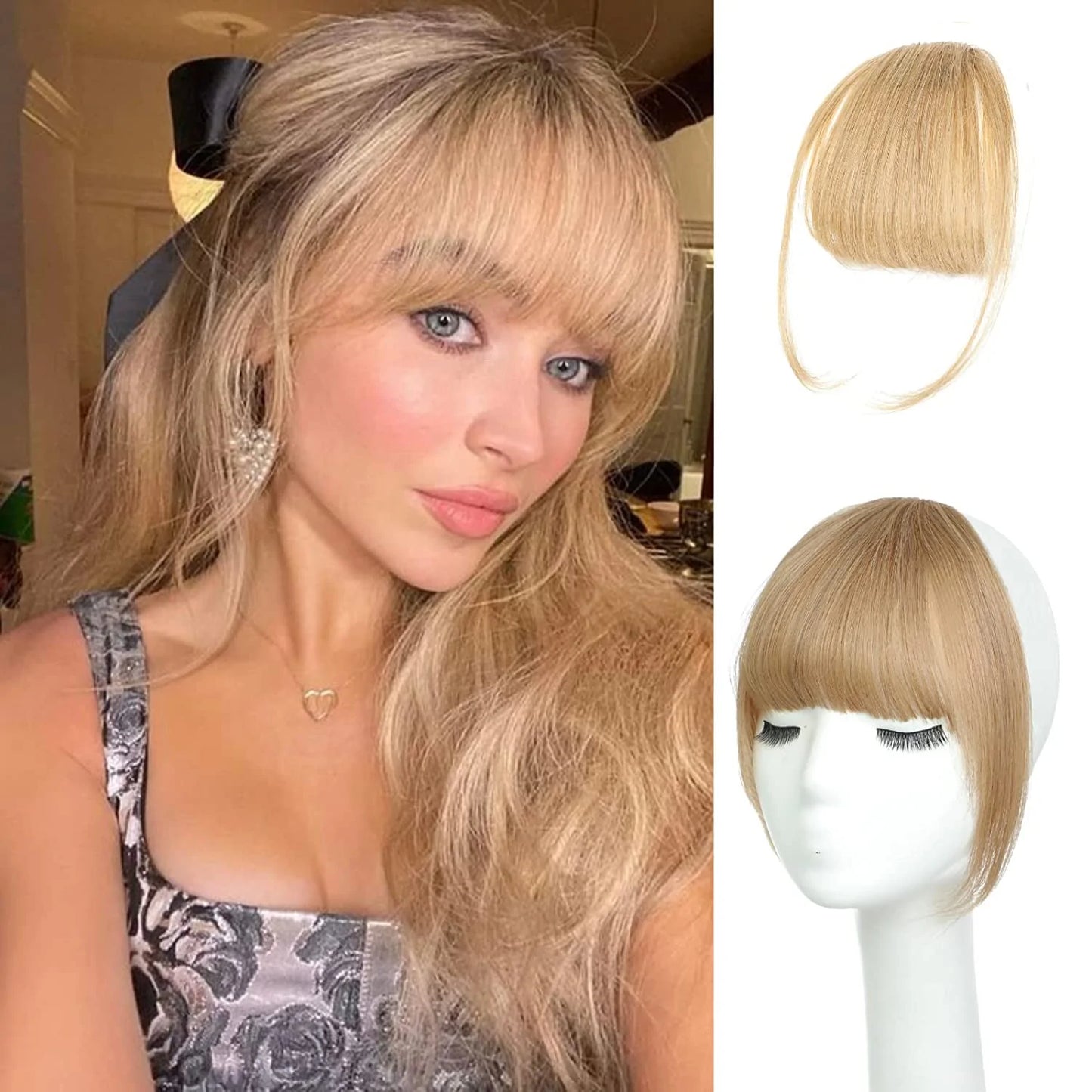 Fake Hair Clip In Air Bangs Thin Fake Fringes Natural Straight Synthetic Neat Hair Wigs Bang Accessories For Girls Invisible Natural Different Colors