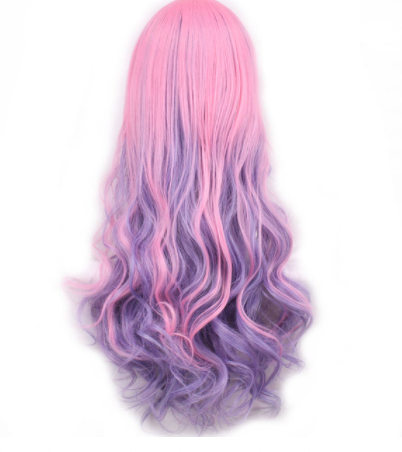 Big Wavy Curly Hair Multicolor Cosplay Wig