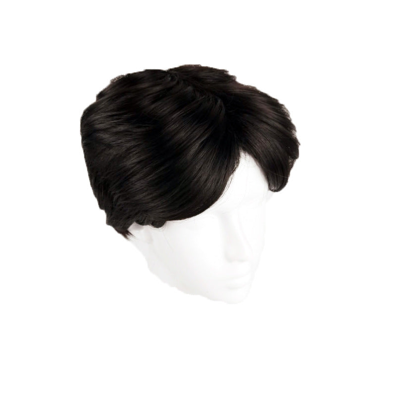 Short Hair Stylish Handsome Bangs Chemical Fiber Wig Headgear