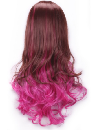 Big Wavy Curly Hair Multicolor Cosplay Wig