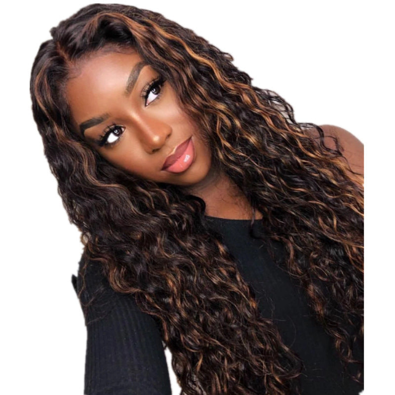Wig African Small Curly Hair Mixed Color Hand-wound Tube